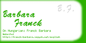 barbara franck business card